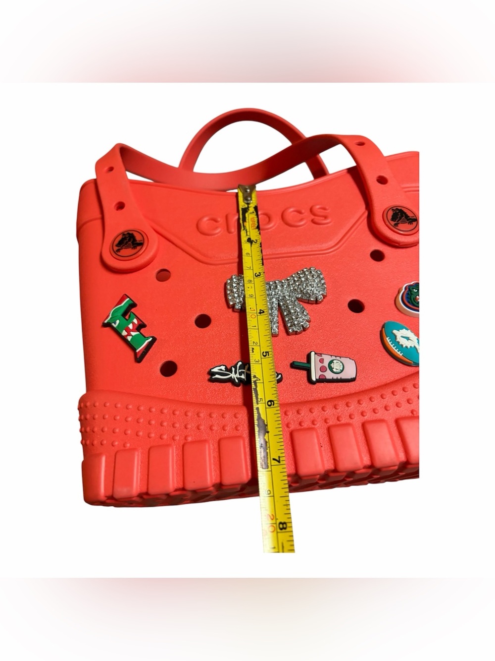 CROCS Kids Red Charm Tote Bag - Picture 2 of 4